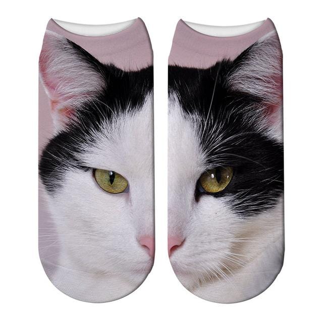 SexeMara Neue Design 3D Katze Druck Frauen Unisex Weihnachten Socken Meias Katze Gesicht 3D Gedruckt Weibliche Socke Harajuku Pet nette Ankle Soc