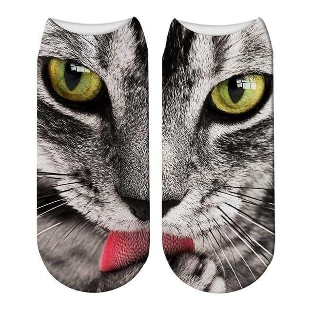 SexeMara Neue Design 3D Katze Druck Frauen Unisex Weihnachten Socken Meias Katze Gesicht 3D Gedruckt Weibliche Socke Harajuku Pet nette Ankle Soc