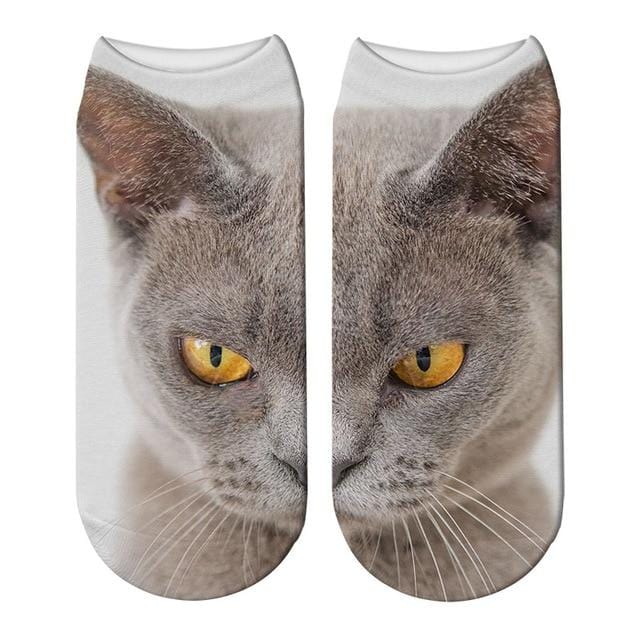 SexeMara Neue Design 3D Katze Druck Frauen Unisex Weihnachten Socken Meias Katze Gesicht 3D Gedruckt Weibliche Socke Harajuku Pet nette Ankle Soc