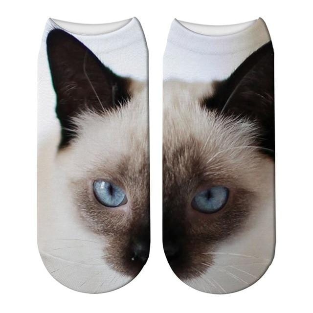 SexeMara Neue Design 3D Katze Druck Frauen Unisex Weihnachten Socken Meias Katze Gesicht 3D Gedruckt Weibliche Socke Harajuku Pet nette Ankle Soc