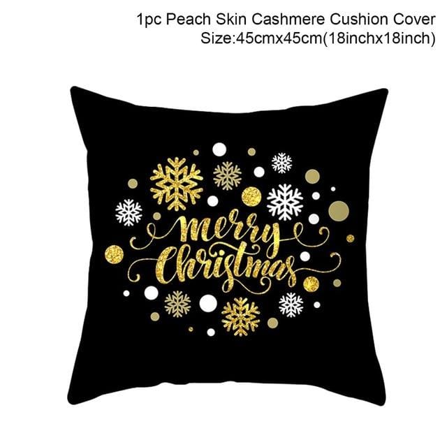 45X45CM Pillow Case Merry Christmas Decoration For Home 2019 Christmas Ornament Christmas Gift Cristmas Noel Happy New Year 2020