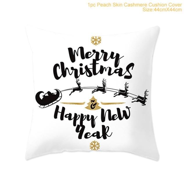 45X45CM Pillow Case Merry Christmas Decoration For Home 2019 Christmas Ornament Christmas Gift Cristmas Noel Happy New Year 2020