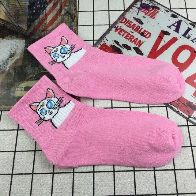 Harajuku Nette Patterend Knöchel Socken Hipster Skateboard Knöchel Lustige Socken Weibliche Mode Cartoon Charakter Nette Kurze Socken Frauen