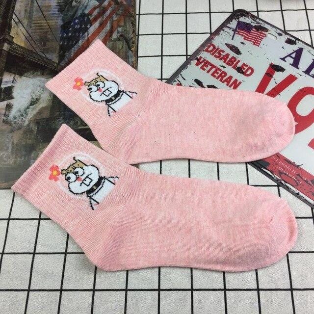 Harajuku Nette Patterend Knöchel Socken Hipster Skateboard Knöchel Lustige Socken Weibliche Mode Cartoon Charakter Nette Kurze Socken Frauen