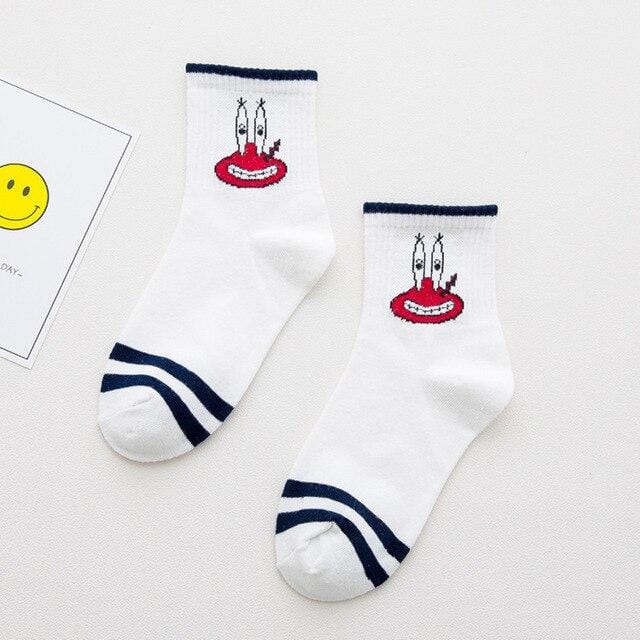 Harajuku Nette Patterend Knöchel Socken Hipster Skateboard Knöchel Lustige Socken Weibliche Mode Cartoon Charakter Nette Kurze Socken Frauen