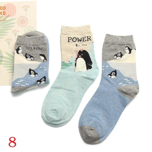 2 paar 2020 Frühling Herbst Nette Socken Frauen Weihnachten Geschenk Box Baumwolle Socken Cartoon Print Kreative Mode Kurze Glückliche Socken für Mädchen