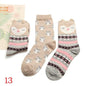 2 paar 2020 Frühling Herbst Nette Socken Frauen Weihnachten Geschenk Box Baumwolle Socken Cartoon Print Kreative Mode Kurze Glückliche Socken für Mädchen