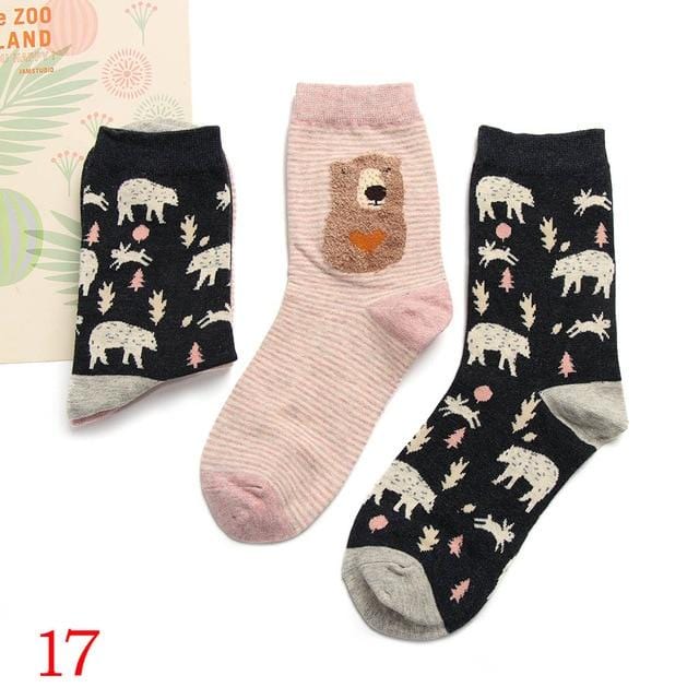 2 paar 2020 Frühling Herbst Nette Socken Frauen Weihnachten Geschenk Box Baumwolle Socken Cartoon Print Kreative Mode Kurze Glückliche Socken für Mädchen