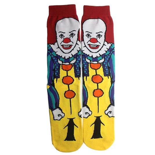 1 Paar Ghost It Mode Herren Baumwollsocken Clown Berühmte Horrorfilm Socken Unisex Lustige Neuheitssocken