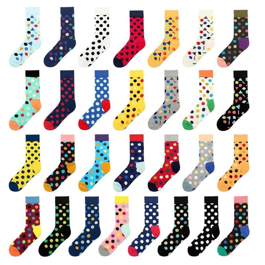 2020 mode Bunte Dot Baumwolle Männer Glücklich Socken Persönlichkeit Flut Marke Harajuku Casual Lustige Socken Männer Meias