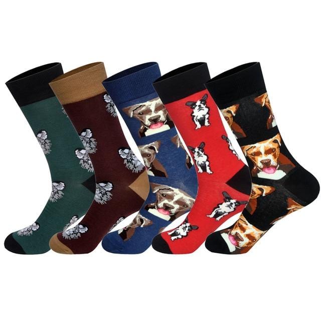 LIONZONE 5Pairs/lot Brand Men Socks 60 Colors 12 Selects British Style StreetWear Designer Happy Socks Funny with Gift Box