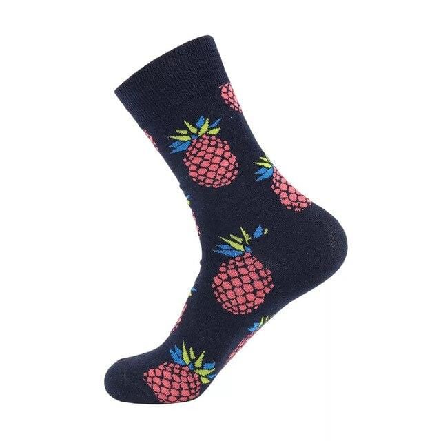 Unisex-Socken, lustig, niedlich, Cartoon-Früchte, Bananen, Avocado, Ei, Kekse, Donuts, Essen, glücklich, japanische Harajuku-Skateboard-Socken für Damen