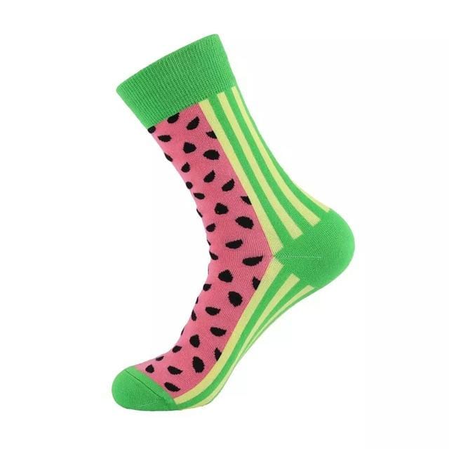 Unisex-Socken, lustig, niedlich, Cartoon-Früchte, Bananen, Avocado, Ei, Kekse, Donuts, Essen, glücklich, japanische Harajuku-Skateboard-Socken für Damen