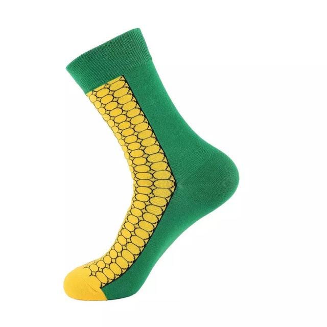 Unisex-Socken, lustig, niedlich, Cartoon-Früchte, Bananen, Avocado, Ei, Kekse, Donuts, Essen, glücklich, japanische Harajuku-Skateboard-Socken für Damen