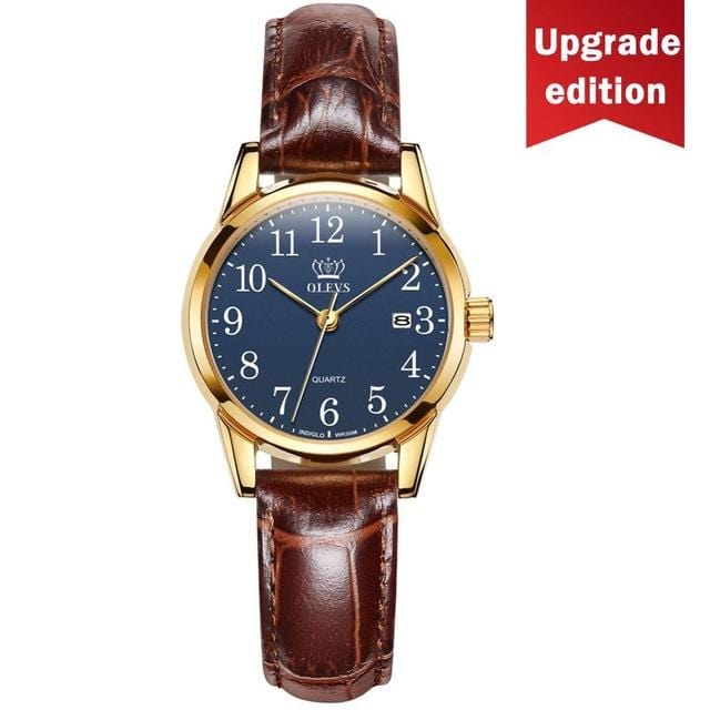 OLEVS Mens Watches Top Brand Luxury Quartz Wrist watch reloj hombre Fashion Casual Business Leather Men Watch Relogio Masculino