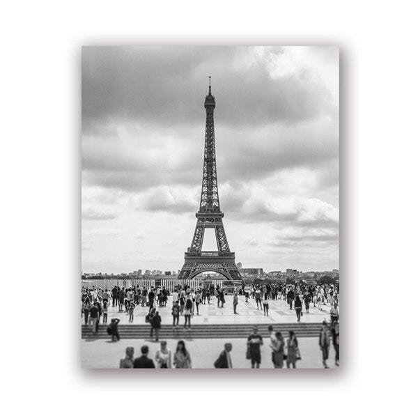 Paris Print France City Landscape Photography Poster Black and White Wall Pictures Canvas Painting Home Wall Art Decor