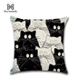 Neue Cartoon Katze Leinen Kissenbezug 45X45 cm Kissenbezug Hause Dekorative Kissen Abdeckung Für Sofa Auto Cojines