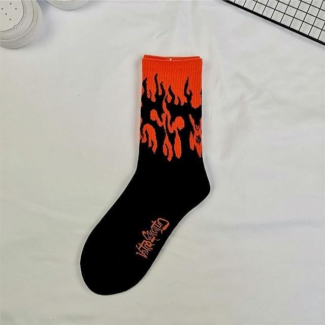 Koreanischer Stil, Mode, Spaß, Hip-Hop-Skateboard-Socken, Street-Style, Cartoon-Bananen-Kaktus-Mond-Flammen-Socken, Unisex, glückliche lange Socken