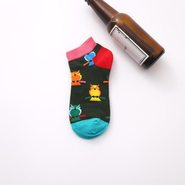 Summer Trendy Happy Socks Men Cotton Boat Man Socks Interest Funny Originality Harajuku ankle Sock Food Fruit