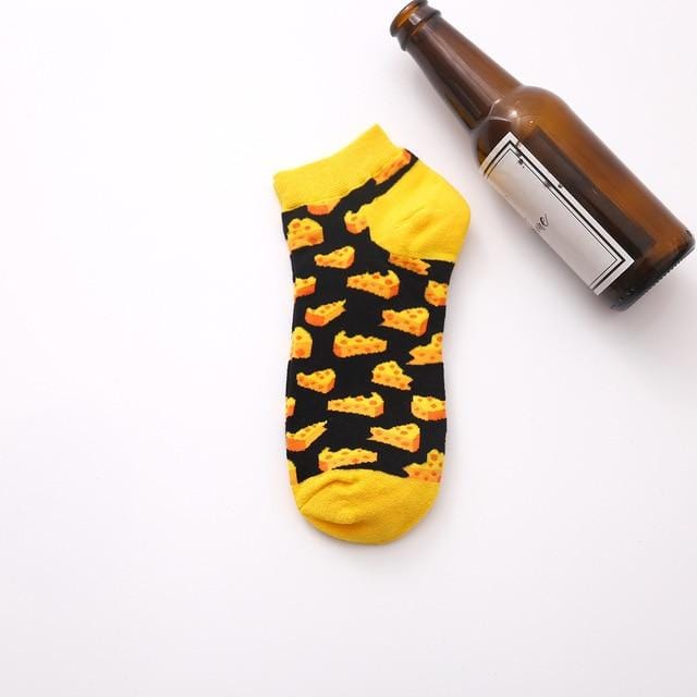 Summer Trendy Happy Socks Men Cotton Boat Man Socks Interest Funny Originality Harajuku ankle Sock Food Fruit