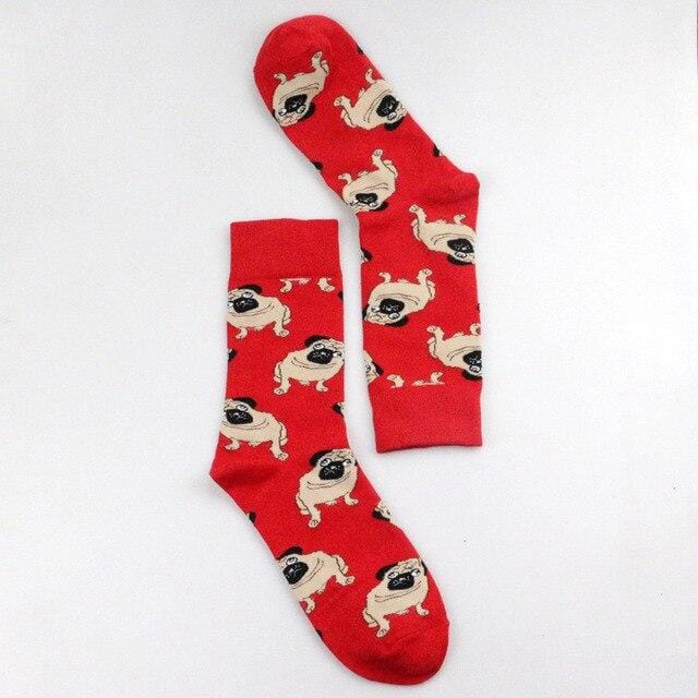 Funky Dog, Haustier, Mops, Shiba Inu, Beagle, Bulldogge Socken Neuheit Strumpfwaren Damen Damen Socken Herren Unisex Winter Baumwolle Happy Socks weiblich