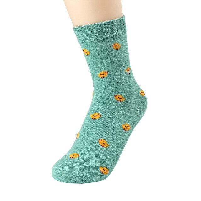 1 Pair Cute Small Animal Cartoon Socks Spring Autumn Cotton Casual Socks With Prints little piggy chausette femme