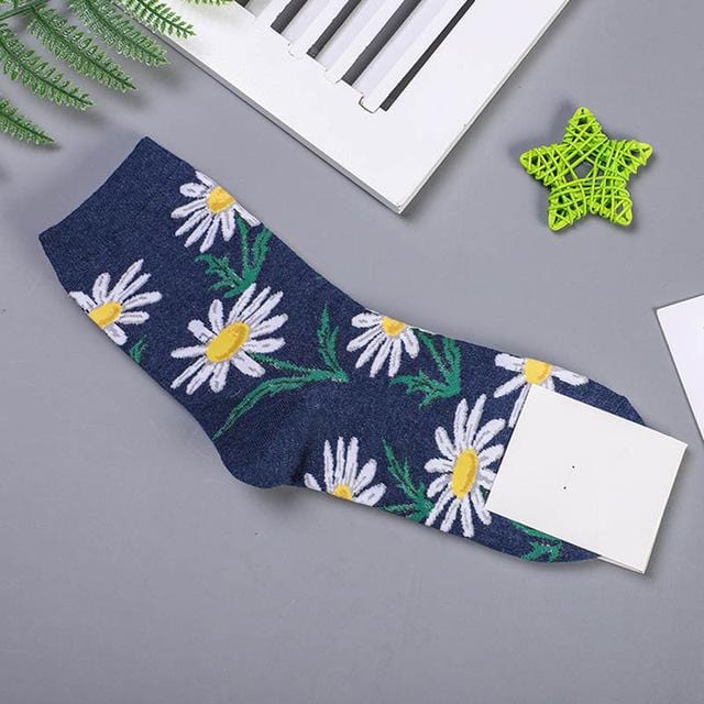 [EIOISAPRA] Koreanischen Stil Frauen Sonnenblumen Kurze Socken Kreative Kunst Harajuku Japanische Socken Hohe Qualität Baumwolle Flut Sox
