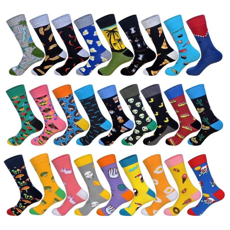 Lionzone 2019 Neu Männer Socken Baumwolle Casual Persönlichkeit Design Hip Hop Streetwear Glücklich Socken Geschenke für Männer Marke Qualität