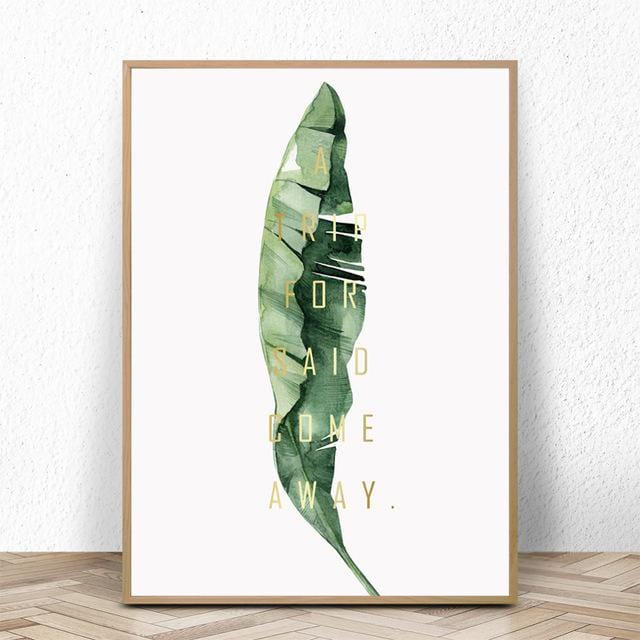 Watercolor Leaves Wall Art Canvas Painting Green Style Plant Nordic Posters and Prints Decorative Picture Modern Home Decoration