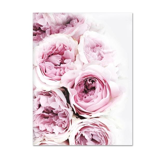 Pink Peony Canvas Poster Nordic Print Positive Life Text Quote Painting Flower Decoration Picture Modern Living Room Decor