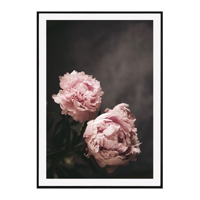 Pink Peony Floral Wall Art Pictures Beauty Quotes Canvas Painting Gallery Poster Print Interior Living Room Home Decor No Frame
