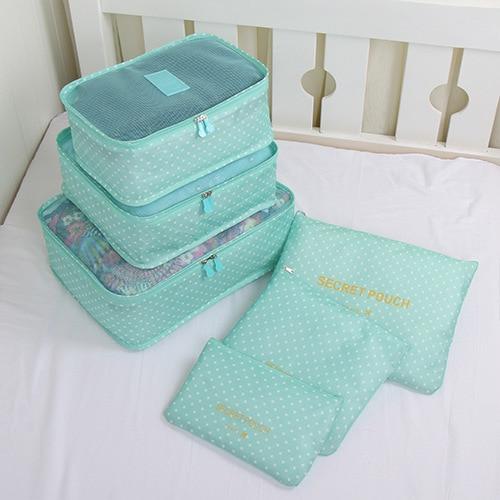 6pcs/set Travel Organizer Storage Bags Portable Luggage Organizer Clothes Tidy Pouch Suitcase Packing Laundry Bag Storage Case