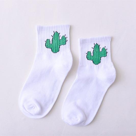 Frauen Tägliche Socken Harajuku Korea Japanische Baumwolle Kätzchen Flamme Ulzzang Socken Männer Chinesische Kaktus Gun Shark Alien Weihnachten Socken