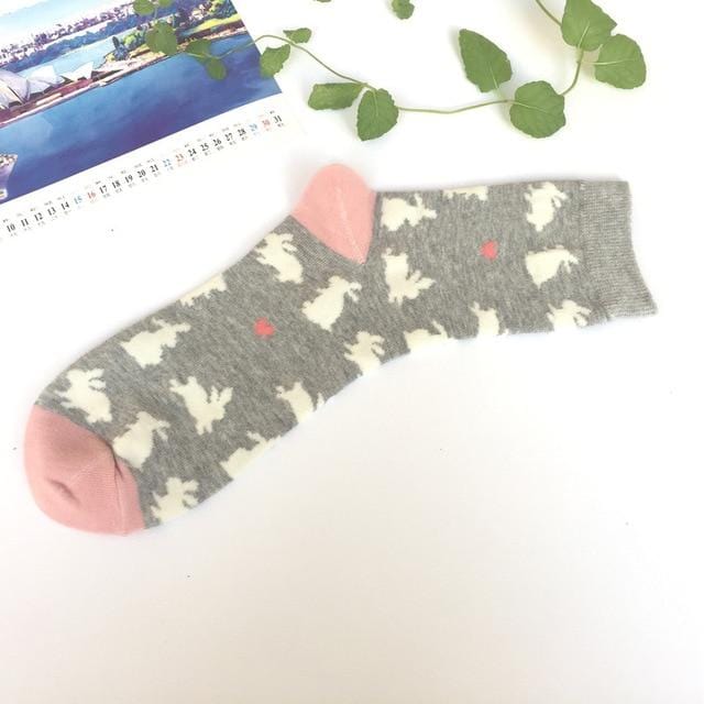 Jeseca 2019 Women Winter Thick Warm Sock Cartoon Animal Print Girls Cute Sock Cotton Soft Female Harajuku Vintage Streetwear Sox