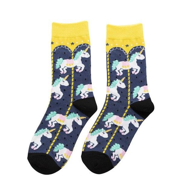 Heißer Verkauf bunte Damen Baumwolle Crew Socken lustige Banane Katze Tier Muster kreative Damen Neuheit Socken für Geschenke