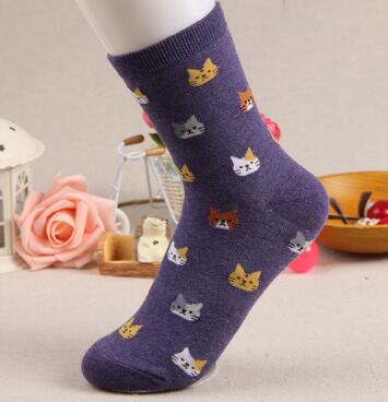 Jeseca 2019 Herbst Frauen Socken Cartoon Tier Nette Katze Socke für Mädchen Winter Dicke Warme Baumwolle Socke für Damen Weihnachten geschenke