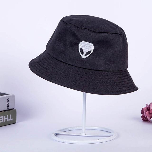 Alien pattern Bucket Hat Unisex Foldable embroidery Cap Hip Hop Gorros 2019 Men Summer Caps Women Panama Fishing Bucket Hat
