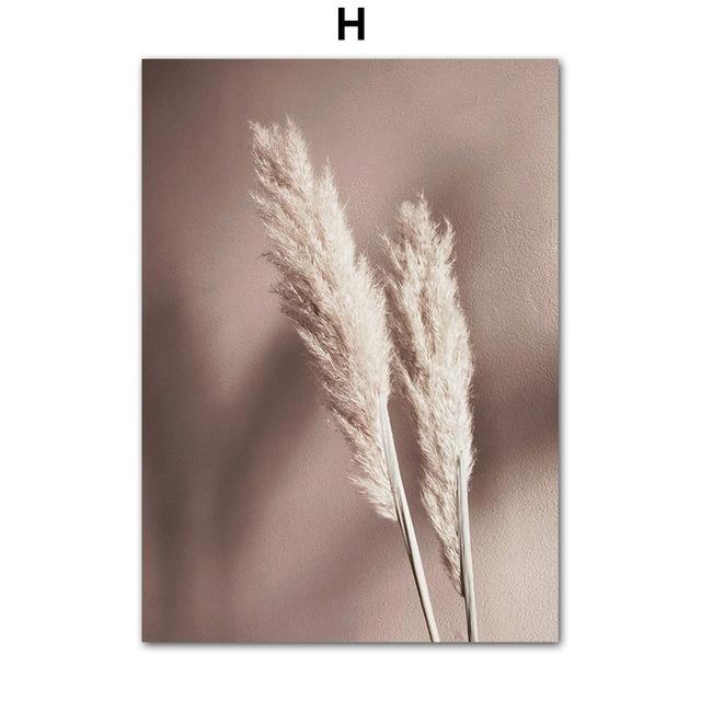 Wall Art Canvas Painting Girl Wheat Flower Leaves Plant Nordic Posters And Prints Landscape Wall Pictures For Living Room Decor
