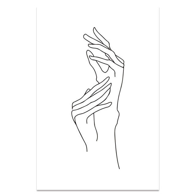 Nordic Minimalist Figures Line Art Sexy Woman Body Nude Wall Canvas Paintings Drawing Posters Prints Decoration for Livingroom