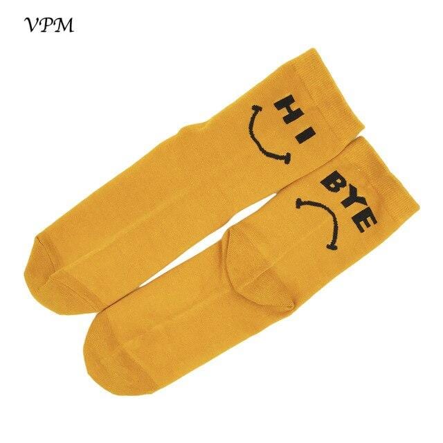 VPM Cotton Crew Women's Socks Casual Cute Streetwear Design Funny Alien Pig Dog Cat Space Print for Girl Gift