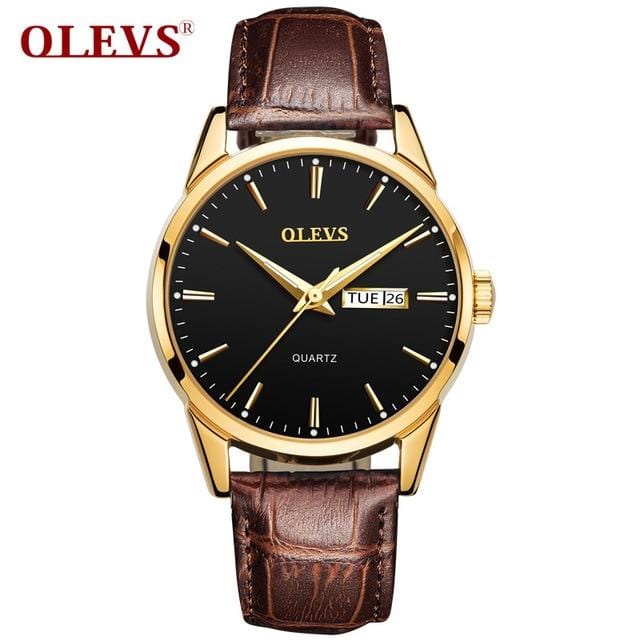 OLEVS Mens Watches Top Brand Luxury Quartz Wrist watch reloj hombre Fashion Casual Business Leather Men Watch Relogio Masculino