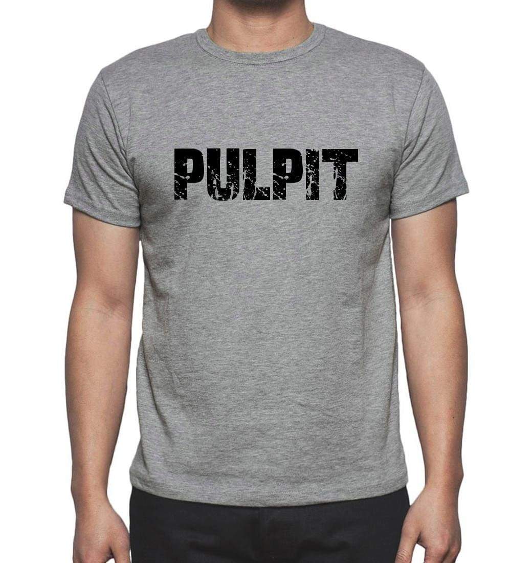 Pulpit Grey Mens Short Sleeve Round Neck T-Shirt 00018 - Grey / S - Casual