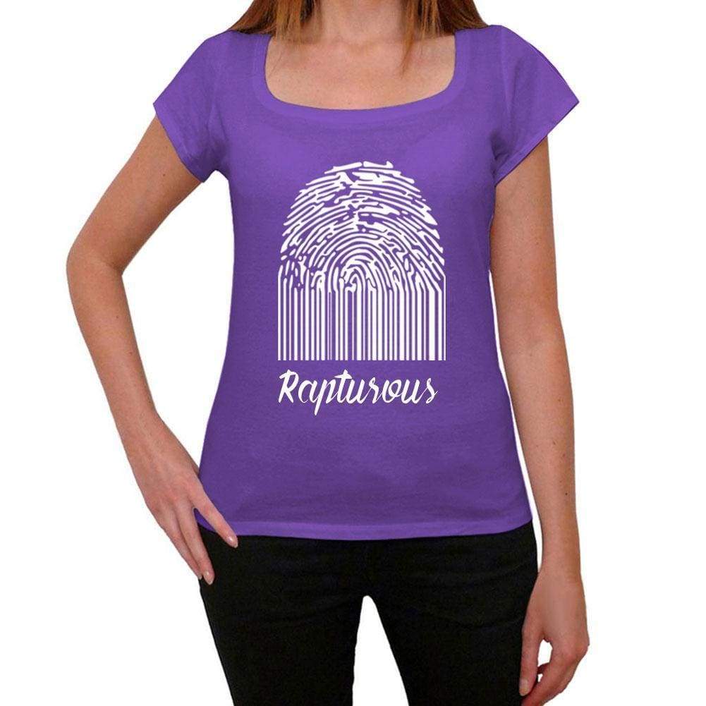Rapturous Fingerprint Purple Womens Short Sleeve Round Neck T-Shirt Gift T-Shirt 00310 - Purple / Xs - Casual