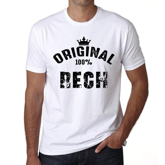 Rech 100% German City White Mens Short Sleeve Round Neck T-Shirt 00001 - Casual