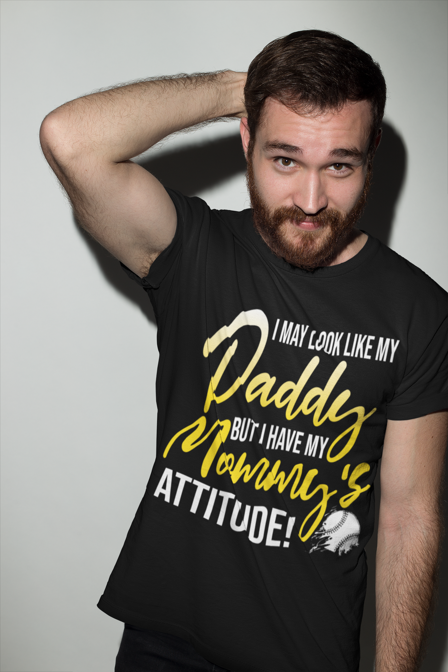 ULTRABASIC Men's Graphic T-Shirt I Have Mommy's Attitude - Parenting Life - Funny Shirt