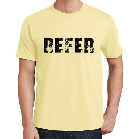 Refer Mens Short Sleeve Round Neck T-Shirt 00043 - Yellow / S - Casual