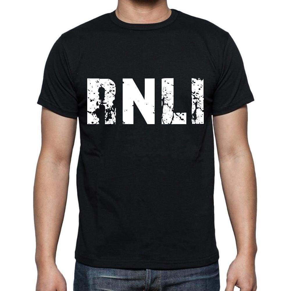 Rnli Mens Short Sleeve Round Neck T-Shirt 4 Letters Black - Casual