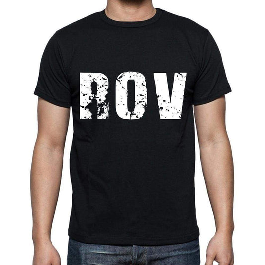 Rov Men T Shirts Short Sleeve T Shirts Men Tee Shirts For Men Cotton Black 3 Letters - Casual