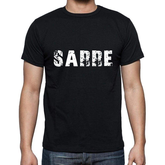 Sarre Mens Short Sleeve Round Neck T-Shirt 5 Letters Black Word 00006 - Casual