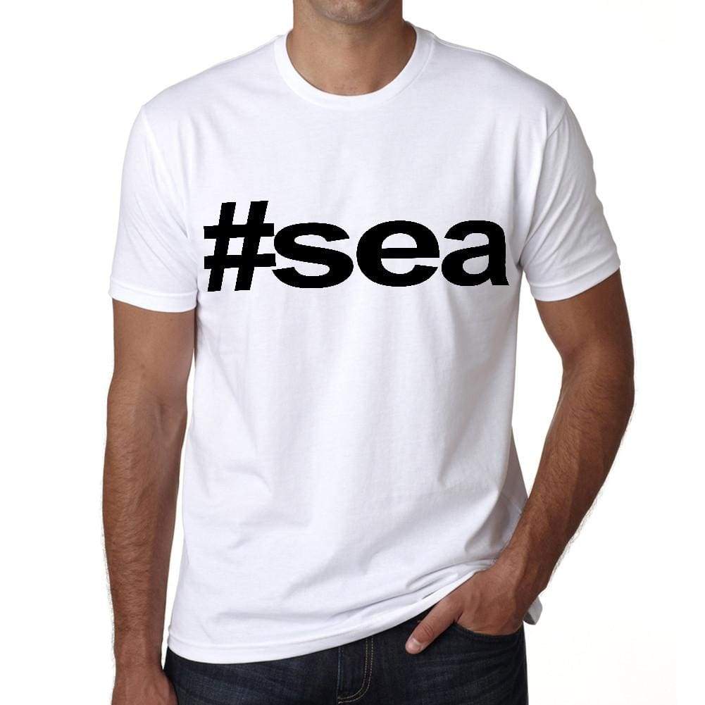 Sea Hashtag Mens Short Sleeve Round Neck T-Shirt 00076
